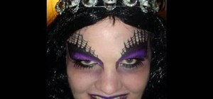 Create an evil spider queen makeup look for Halloween