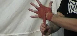 Wrap hands for Muay Thai boxing practice