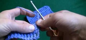 Do a triple crochet stitch pattern for right handers