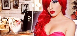 Create a sultry and fiery Jessica Rabbit makeup look for Halloween
