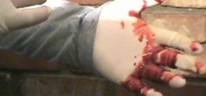 Perform the bleeding gum Halloween prank