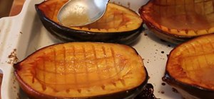 Make baked acorn maple-glazed squash
