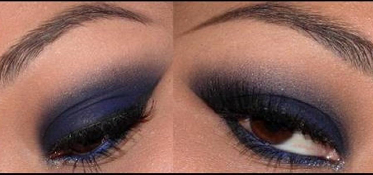 How to apply smokey eye makeup for blue eyes