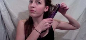 Curl your hair with a flat iron for a pretty look