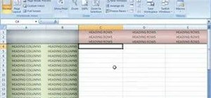 Freeze or unfreeze rows and columns in Excel 2007