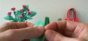 Fold pretty miniature origami roses