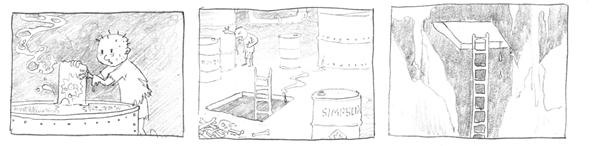 Banksy's Storyboards From the Simpsons Intro